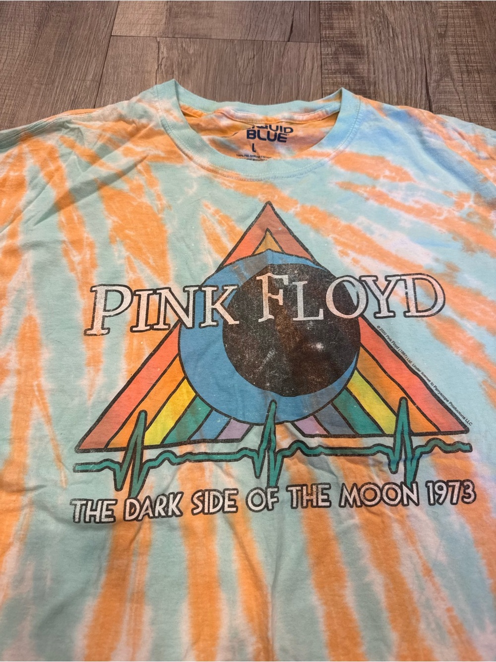 Liquid Blue Pink Floyd Tie-Dye Tee - Blue & Orange